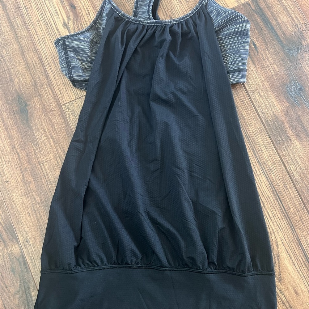 Lululemon Athletica Black Cold Shoulder Tank Top